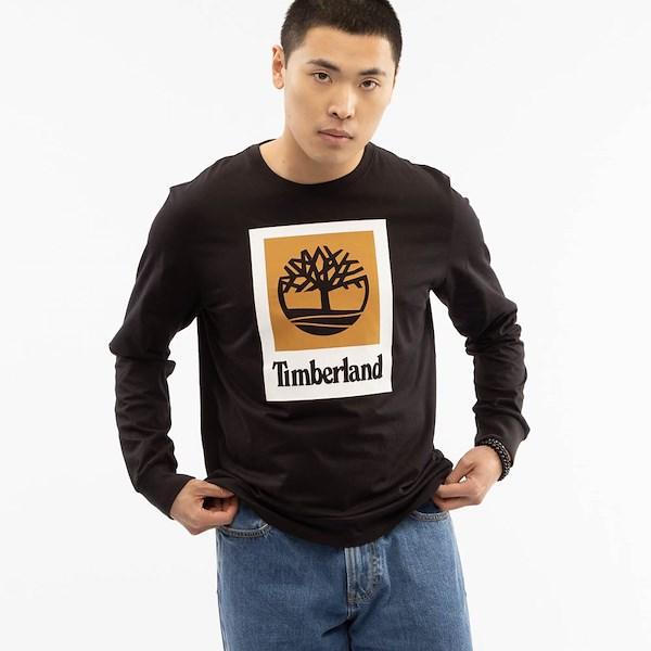 Mens Timberland Stack Logo Colored Long Sleeve Tee Product Image