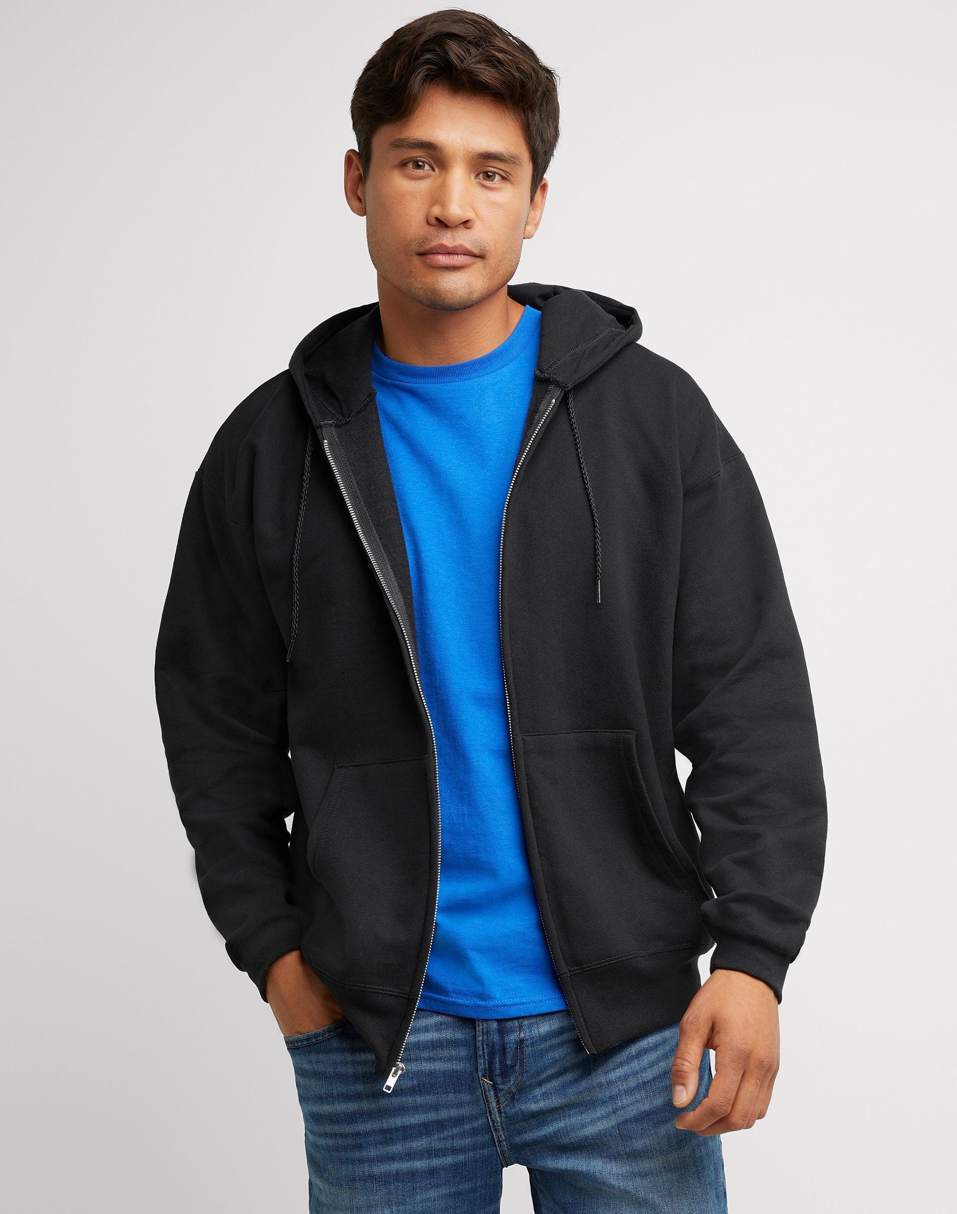 Mens Hanes Ultimate Fleece Full-Zip Hoodie Dark Brown Product Image