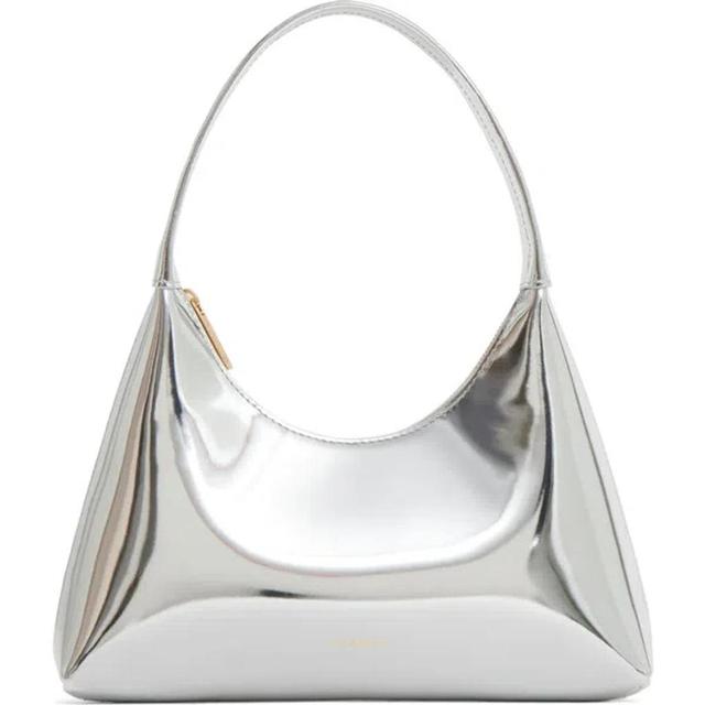 MANSUR GAVRIEL Mini Candy Metallic Leather Bag In Silver Product Image