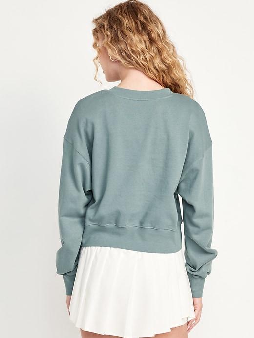 French-Terry Drop-Shoulder Sweatshirt Product Image