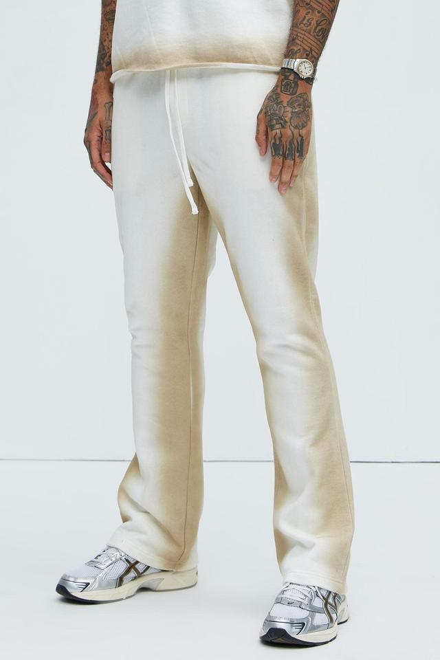 Tyson Blurred Lines Skinny Flare Sweatpants - Cream Product Image