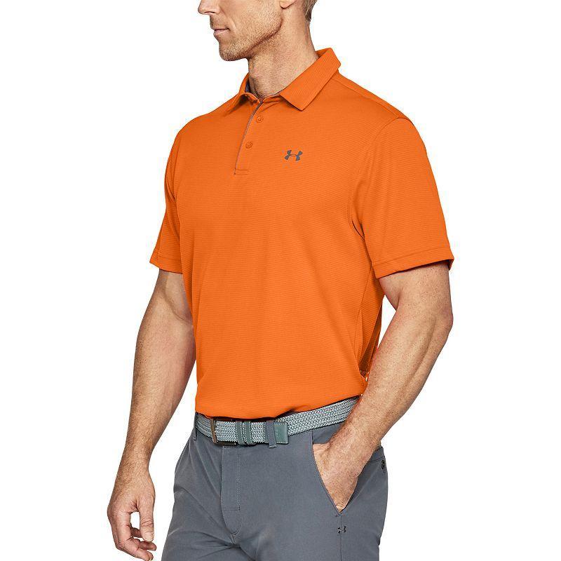 Mens Under Armour Tech Polo Orange Product Image