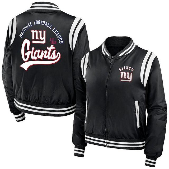 Womens WEAR by Erin Andrews New York Giants Full-Zip Bomber Jacket Product Image