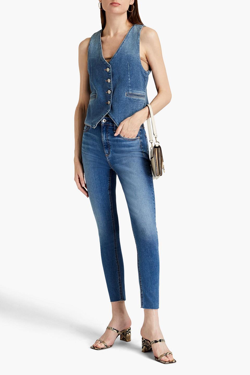 Nina High-rise Cropped Skinny Jeans In Mid Denim Product Image