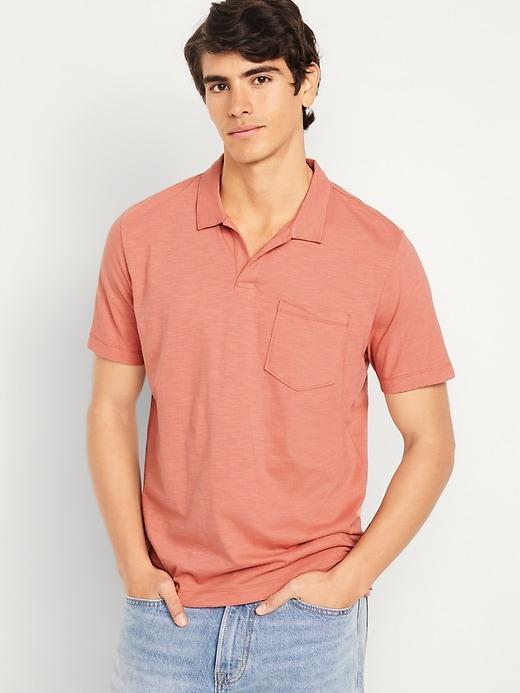 Classic Fit Slub-Knit Polo Product Image