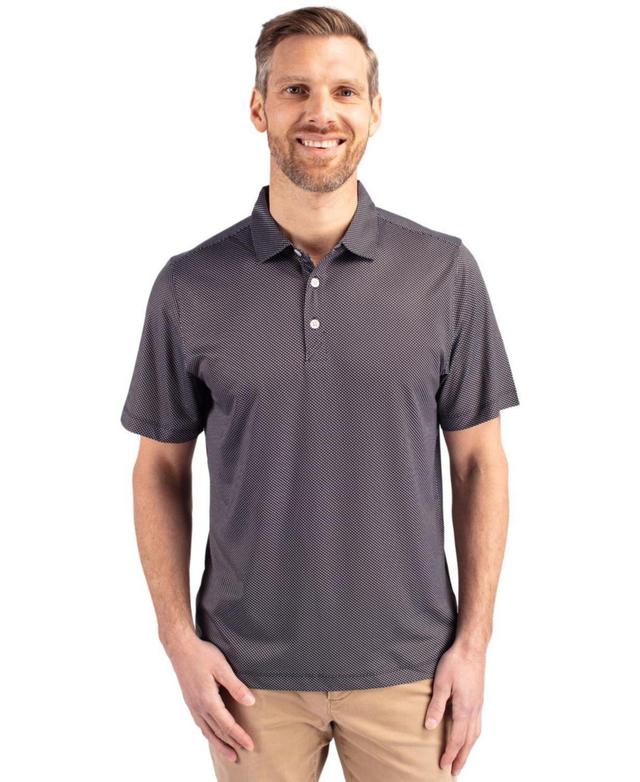 CutterBuck Mens Cutter & Buck Pike Eco Symmetry Print Stretch Recycled Polo Shirt - Black Product Image