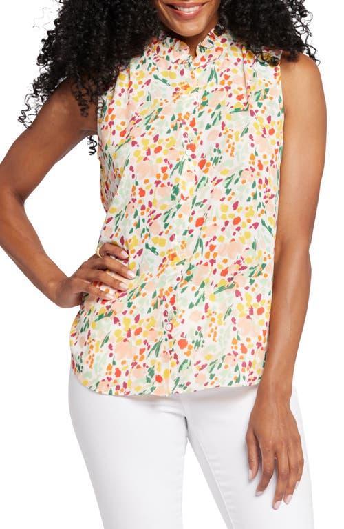 NYDJ Print Ruffle Neck Sleeveless Top Product Image