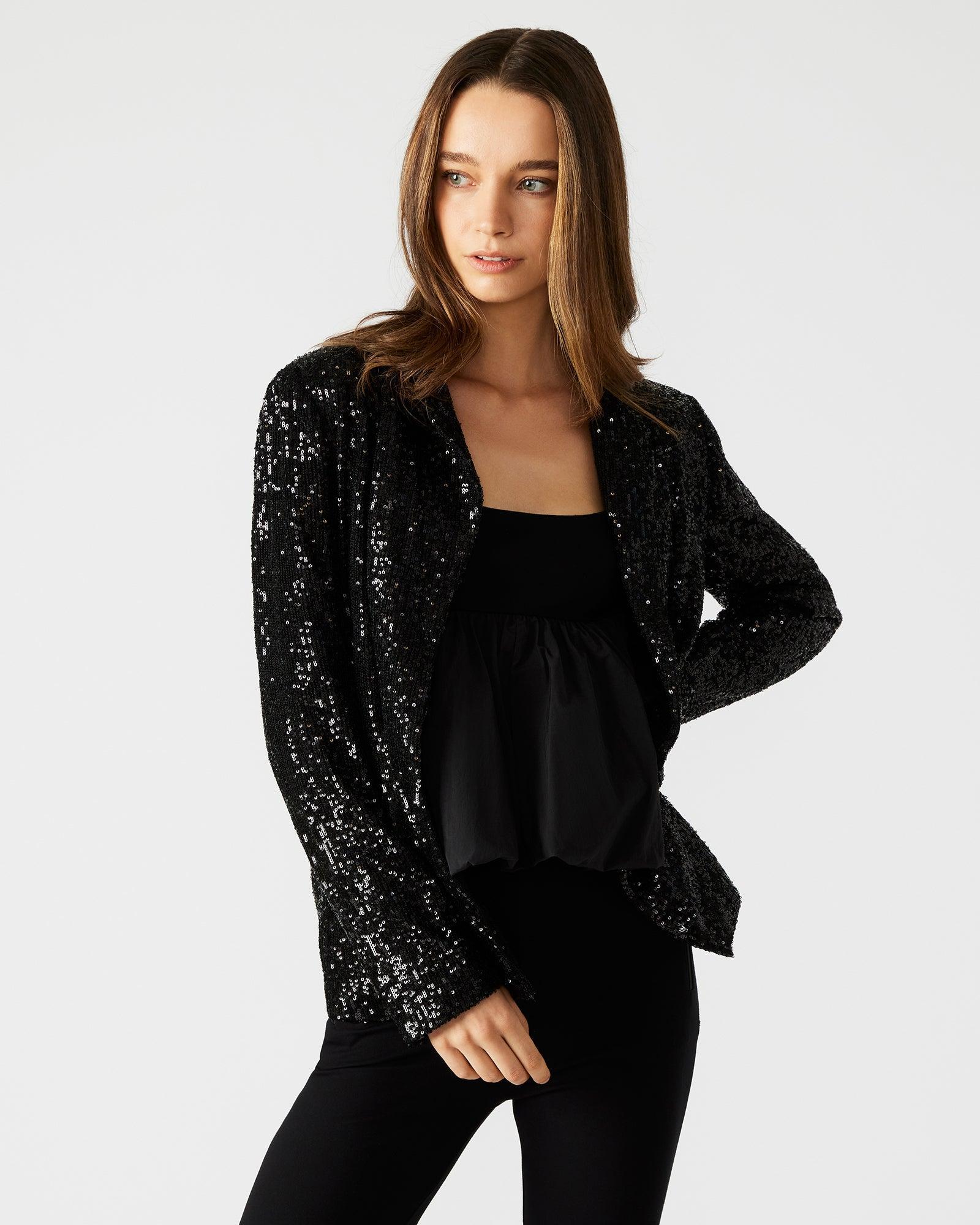 PAYTON SEQUIN BLAZER BLACK Female Product Image