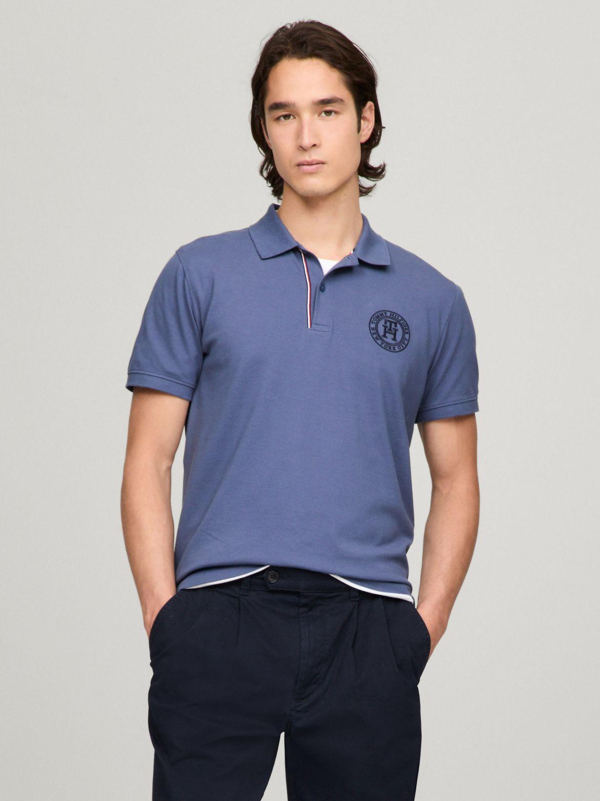 Tommy Hilfiger Men's Embroidered Monogram Regular Fit Polo Product Image