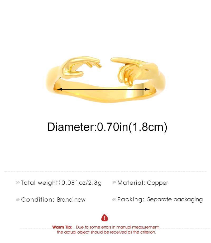 Metal Hand Open Ring Product Image