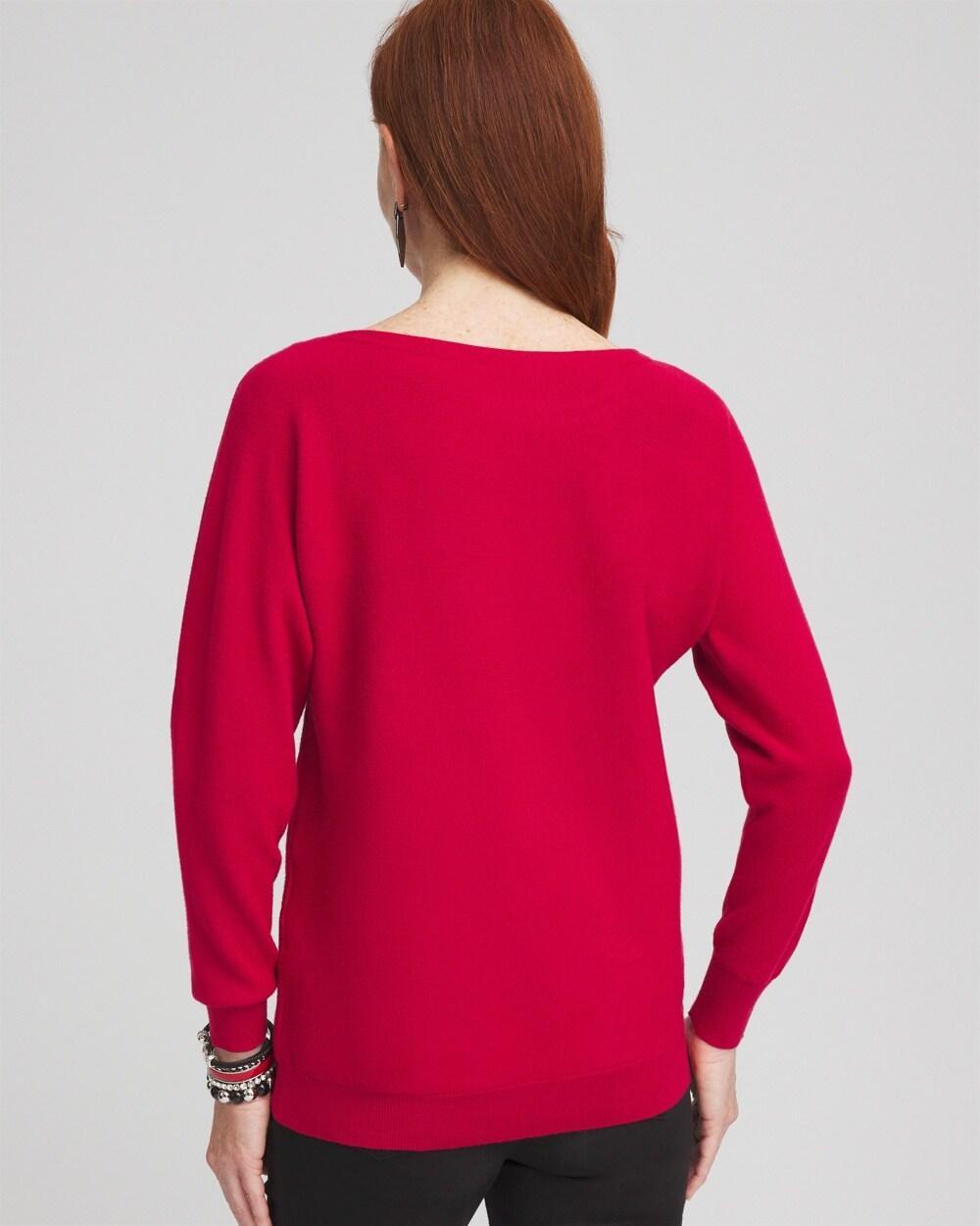 Floral Sequin Dolman Sleeve Sweater Product Image