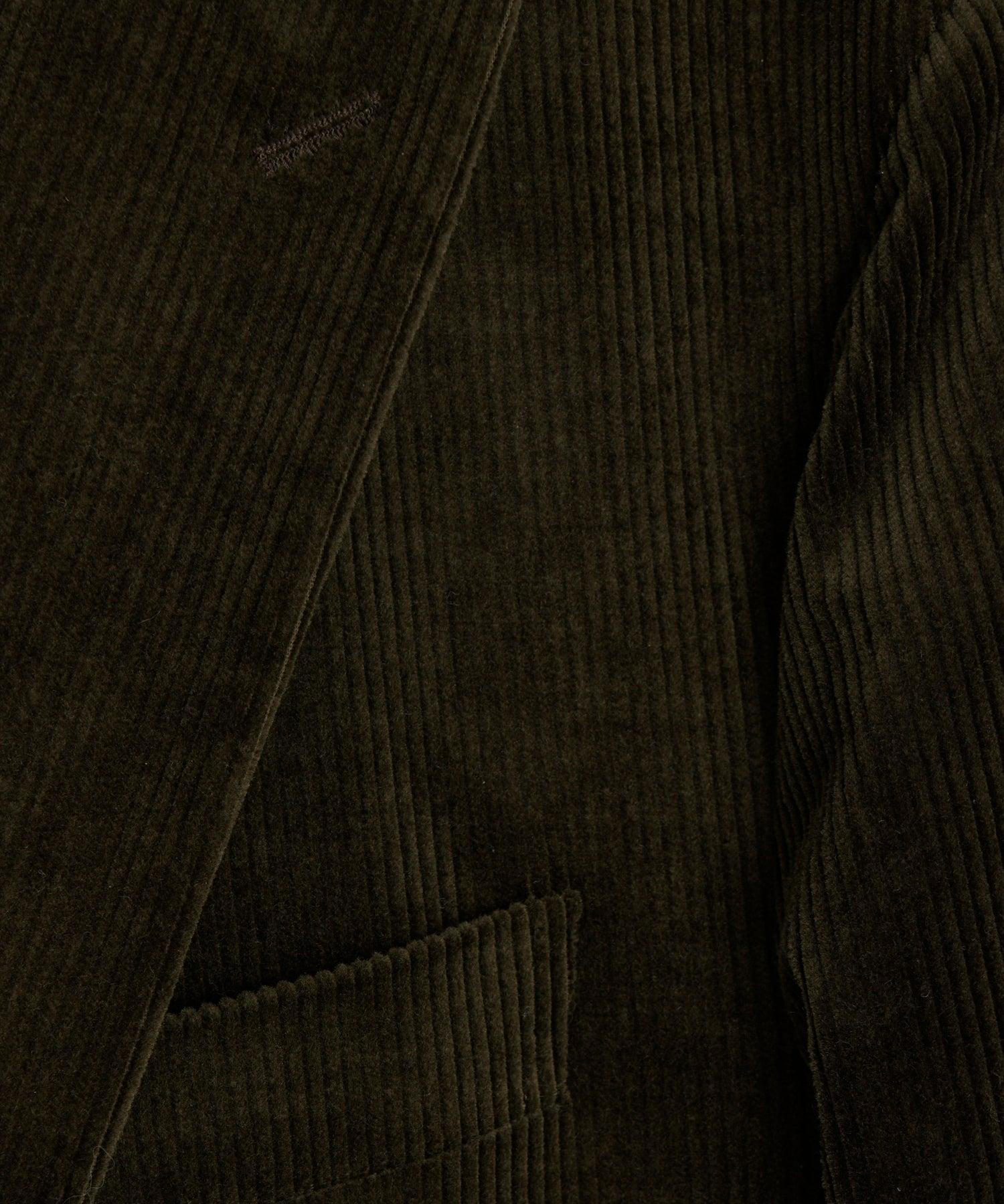 Italian Fine Wale Corduroy Sutton Jacket in Dark Brown Product Image