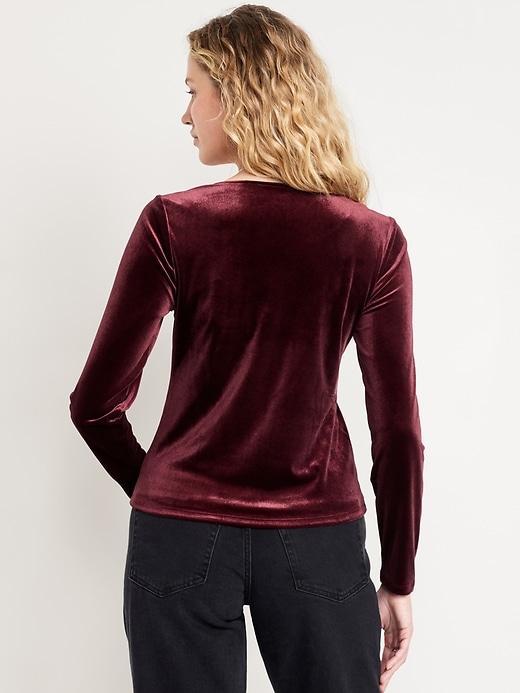 Fitted Velvet Top Product Image