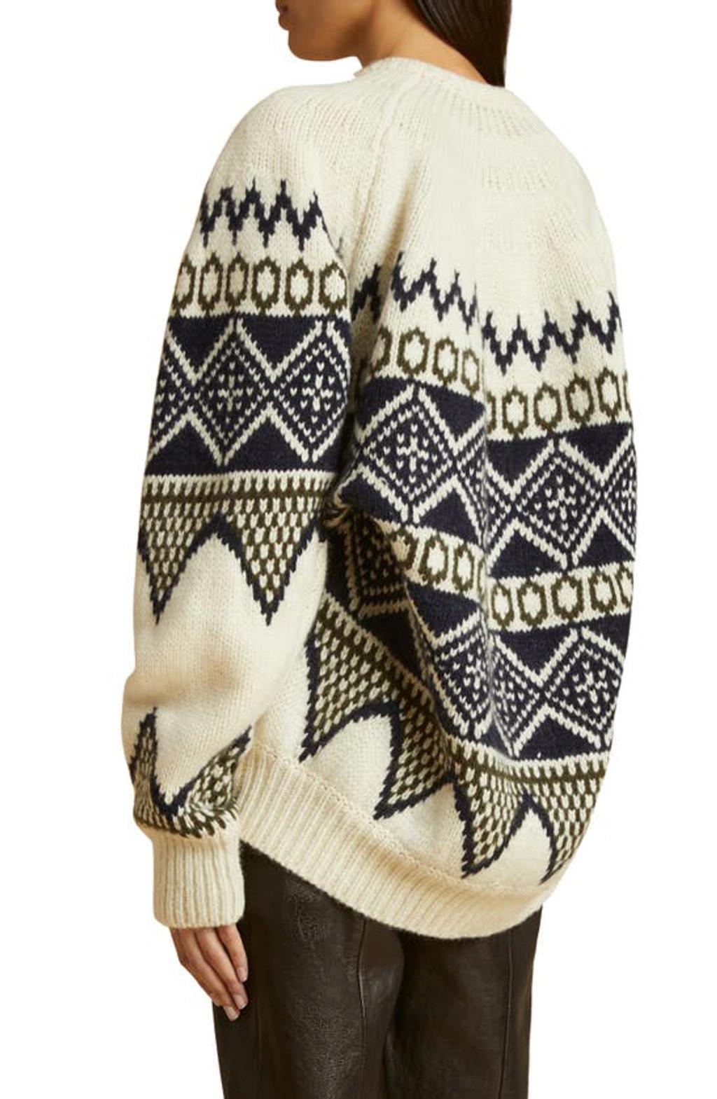 KHAITE The Nalani Patterned Intarsia-knit Jumper In Ivory_multi Product Image