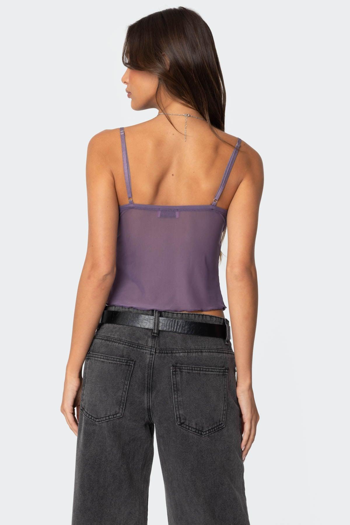 Serafina Sheer Mesh Tank Top Product Image