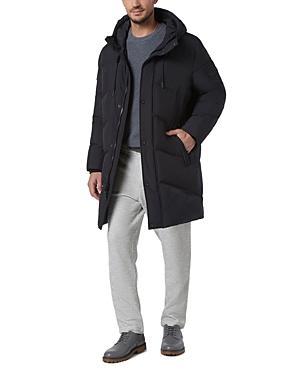 Andrew Marc Sullivan Chevron Quilted Knee Length Parka with Hood Product Image