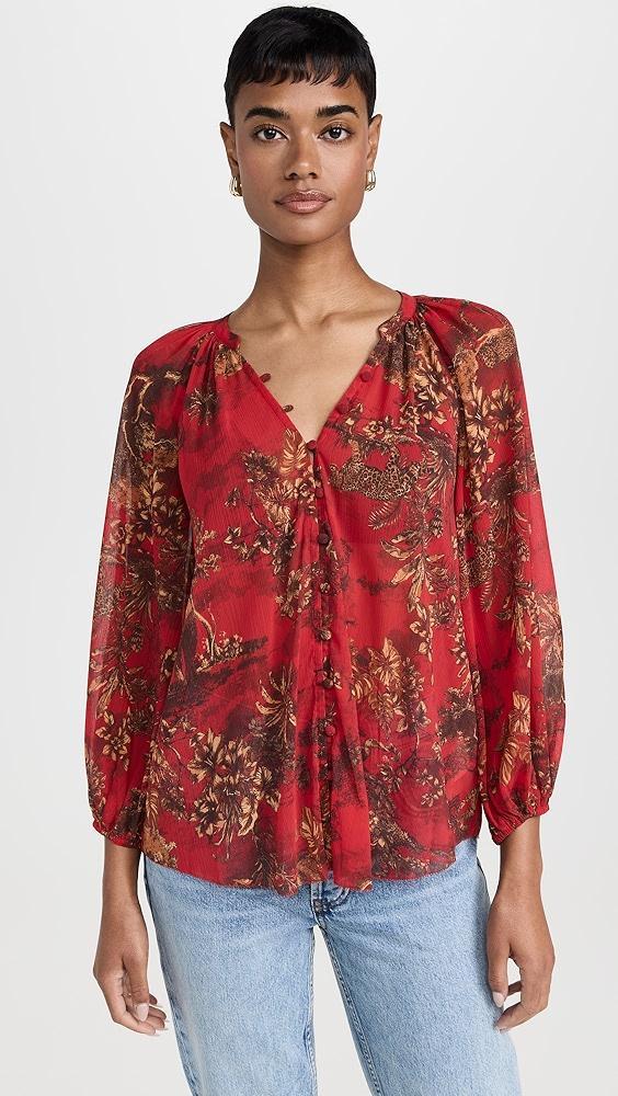 L'AGENCE Teagan Dolman Sleeve Blouse | Shopbop Product Image