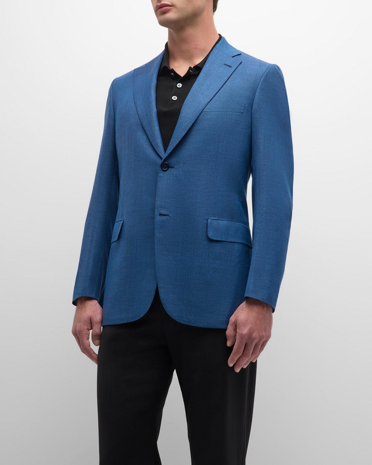 Mens Textured Wool Blazer Product Image