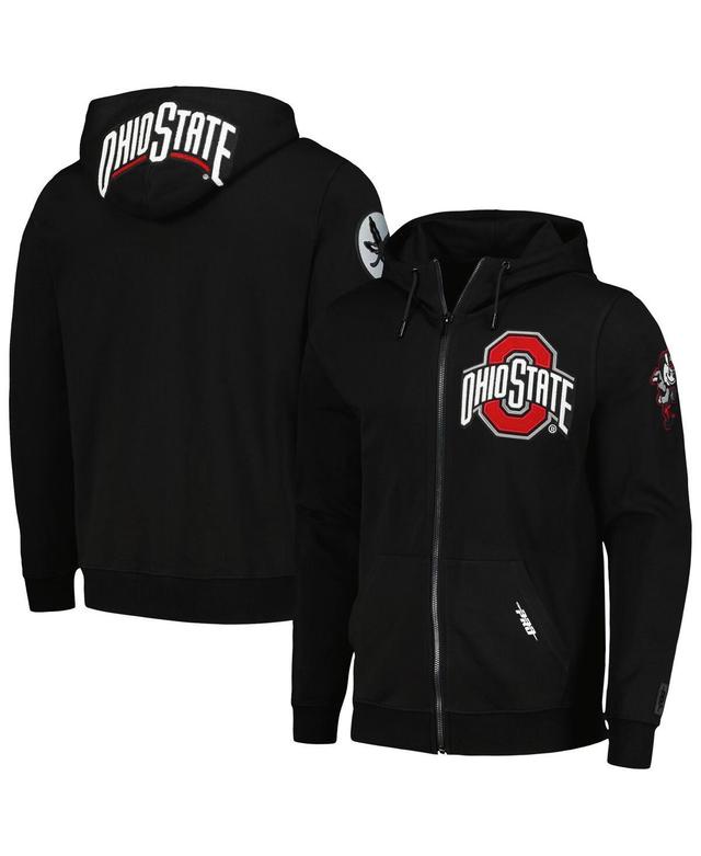 Mens Pro Standard Black Ohio State Buckeyes Classic Full-Zip Hoodie Product Image