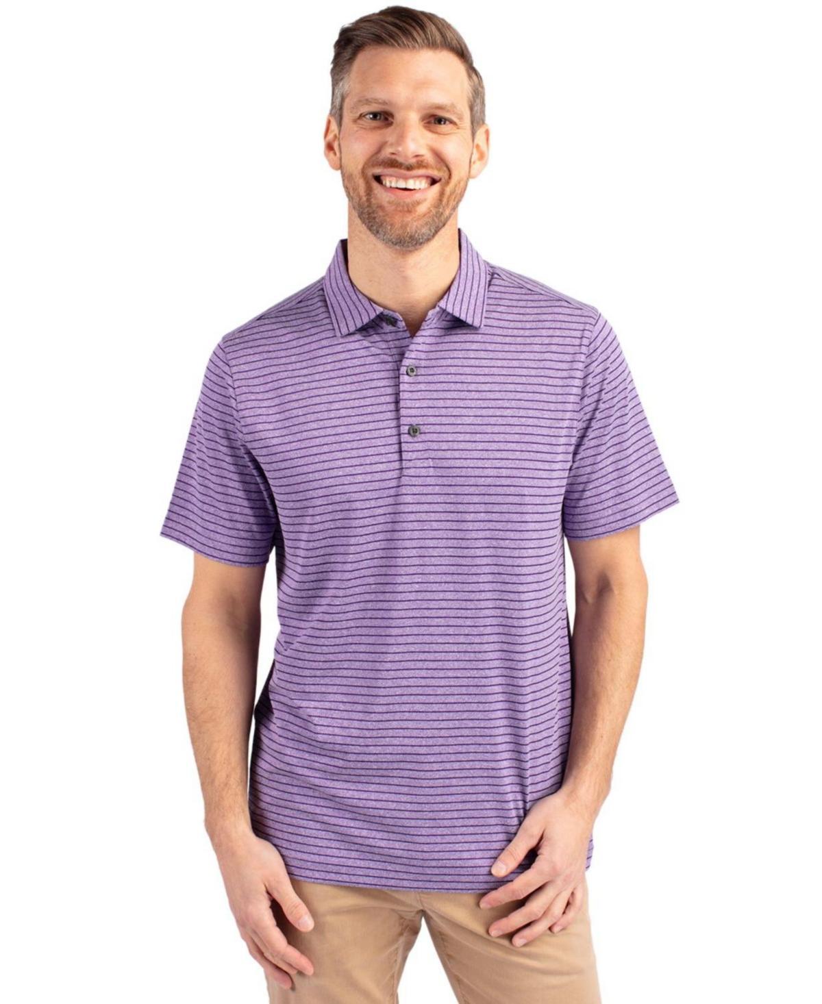 Cutter & Buck Mens Forge Eco Heather Stripe Stretch Recycled Polo Shirt Product Image