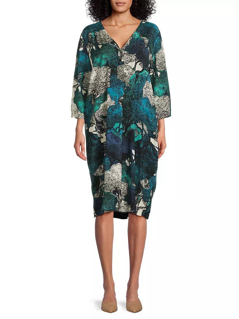 Nodetta Botanical V-Neck Midi-Dress Product Image