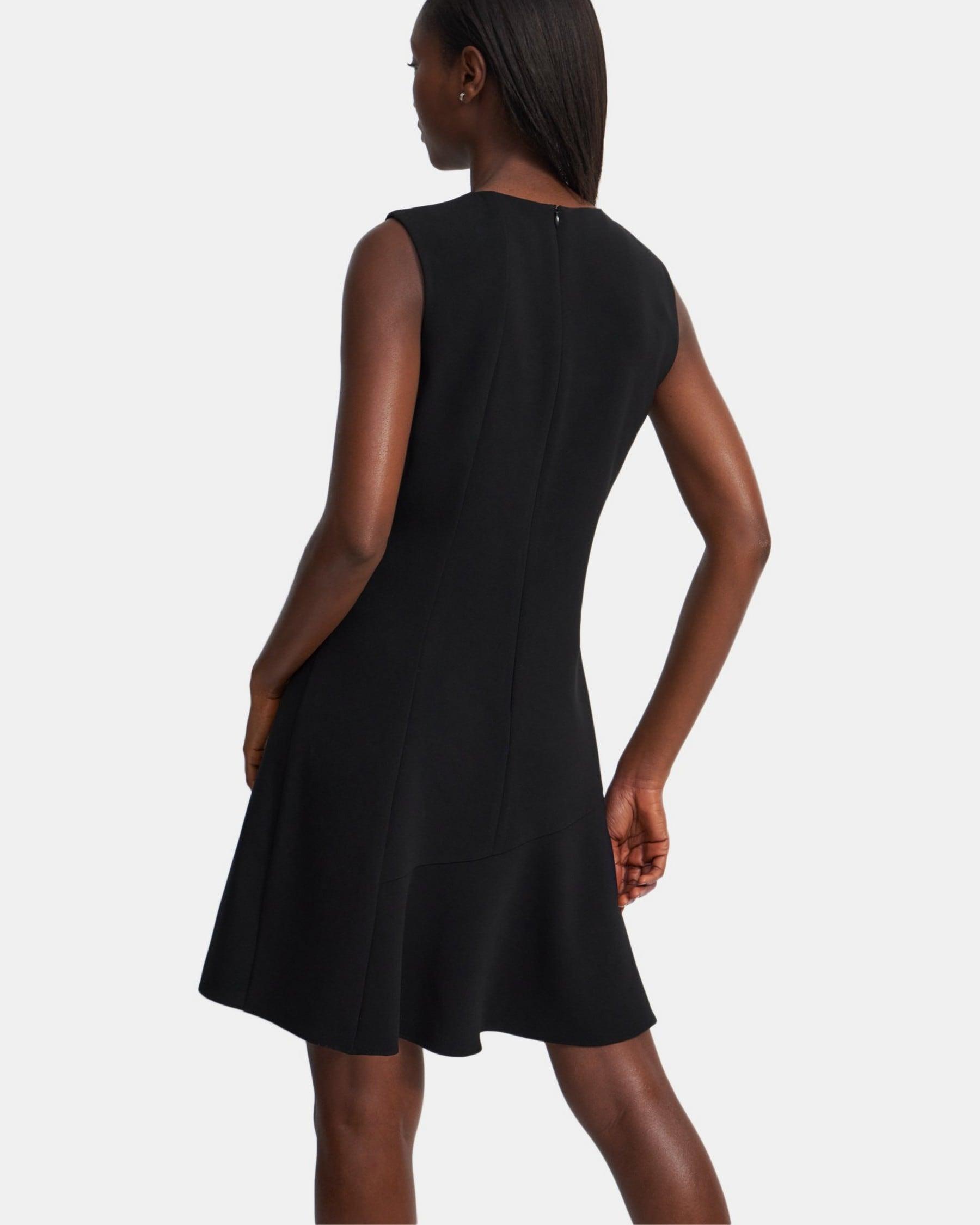 Asymmetric Drape Dress in Crepe Product Image