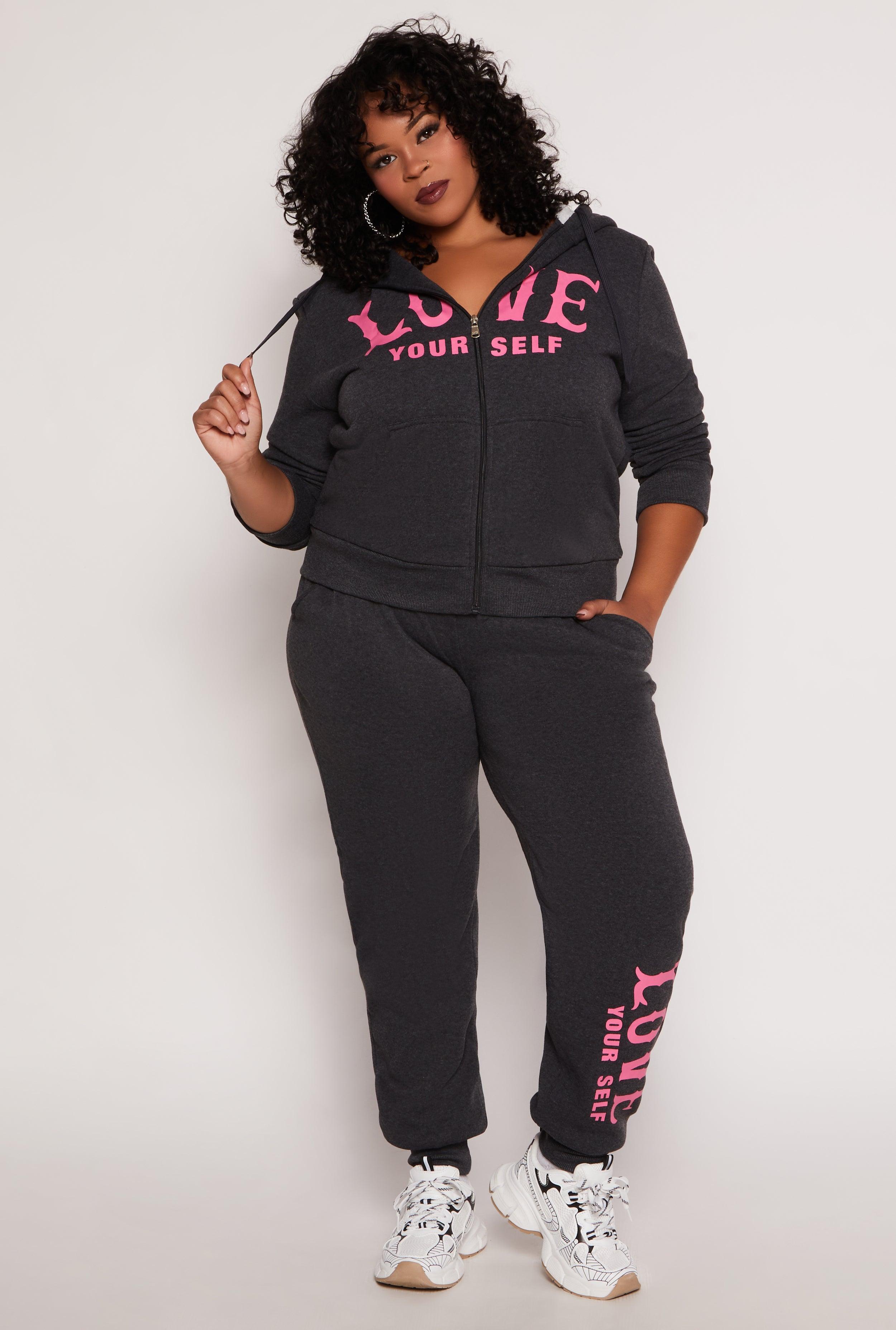 Womens Plus Size Love Yourself Joggers product image