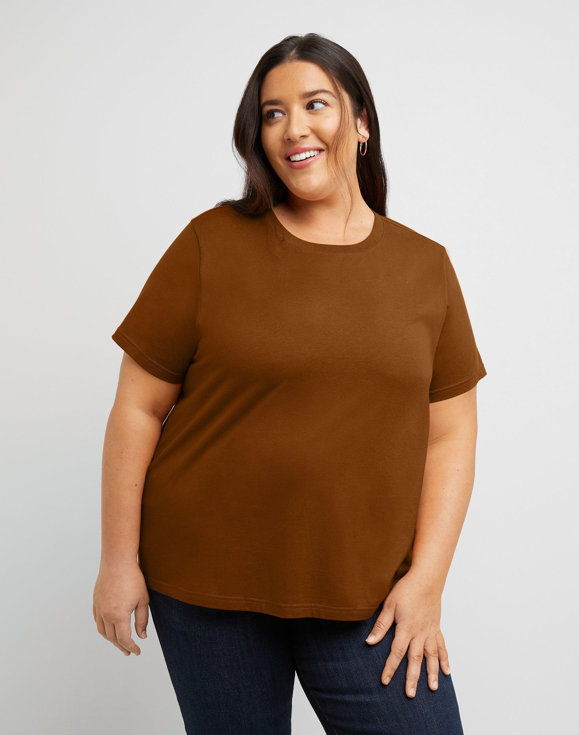 Hanes Originals Womens Cotton T-Shirt (Plus Size) Allgood Gold 4X product image