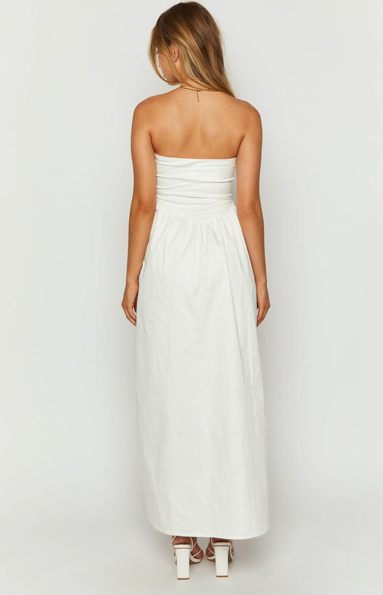 Jazlynn White Strapless Maxi Dress Product Image