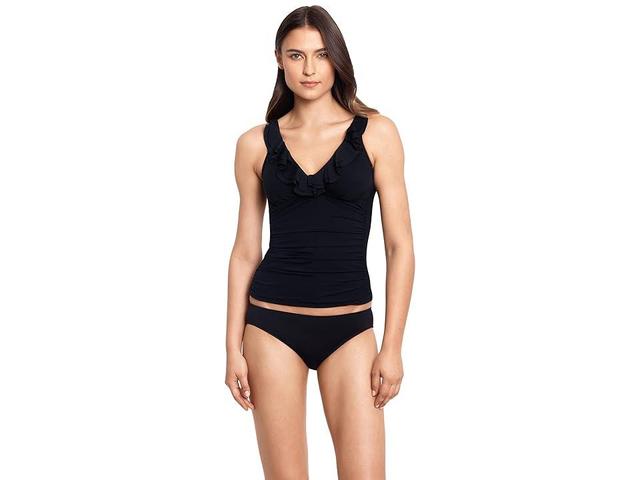 Lauren Ralph Lauren Beach Club Solids Ruffle Underwire Tankini Women's Swimwear Product Image