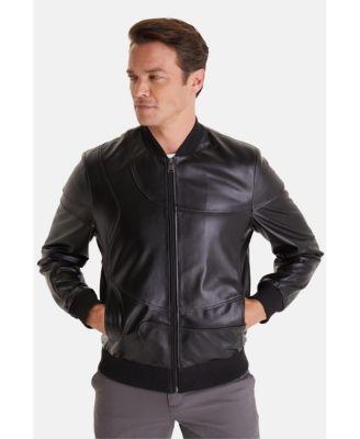 Furniq Uk Mens Leather Jacket Black Product Image