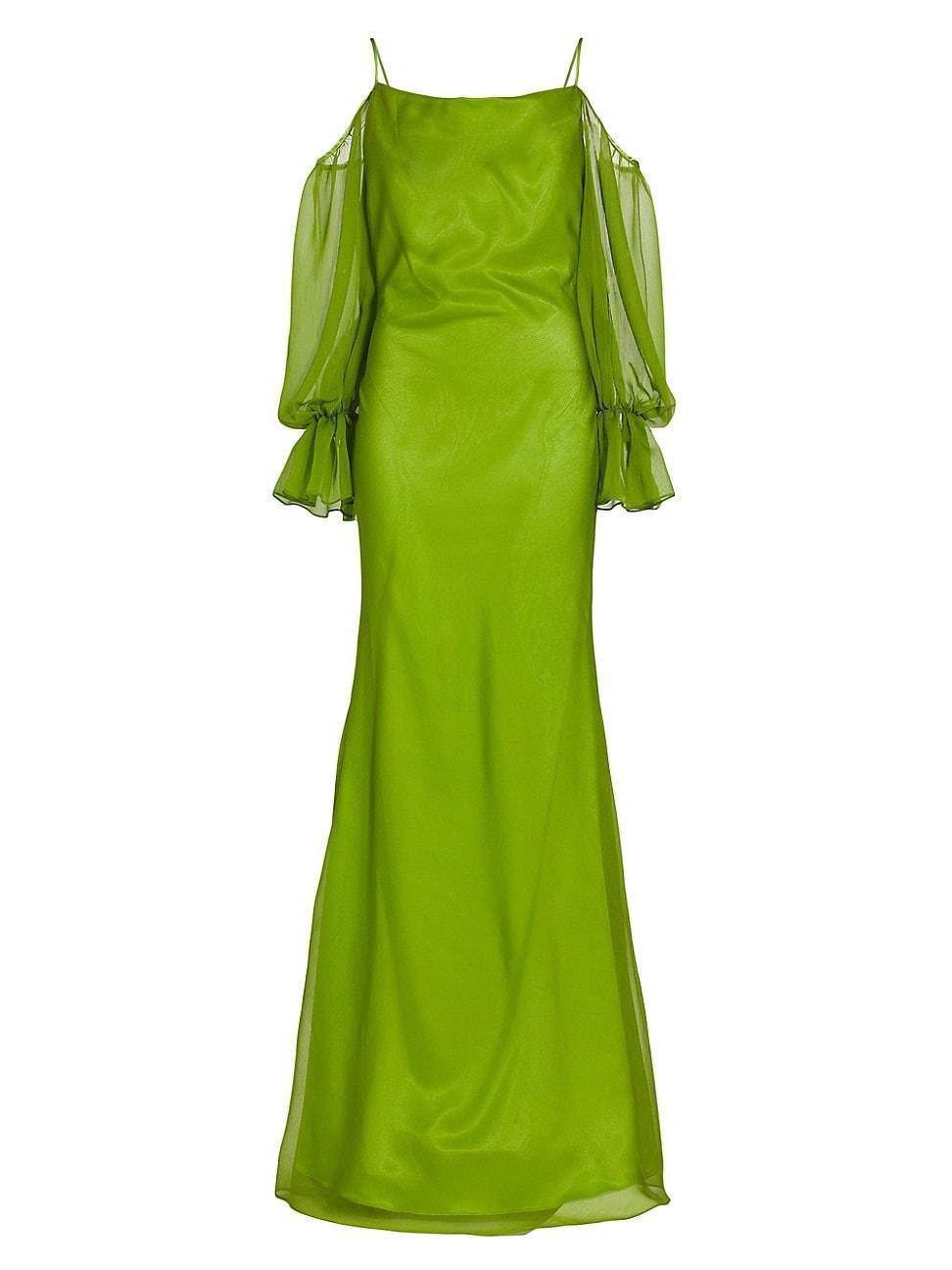 Womens Sage Jubilent Chiffon Gown Product Image