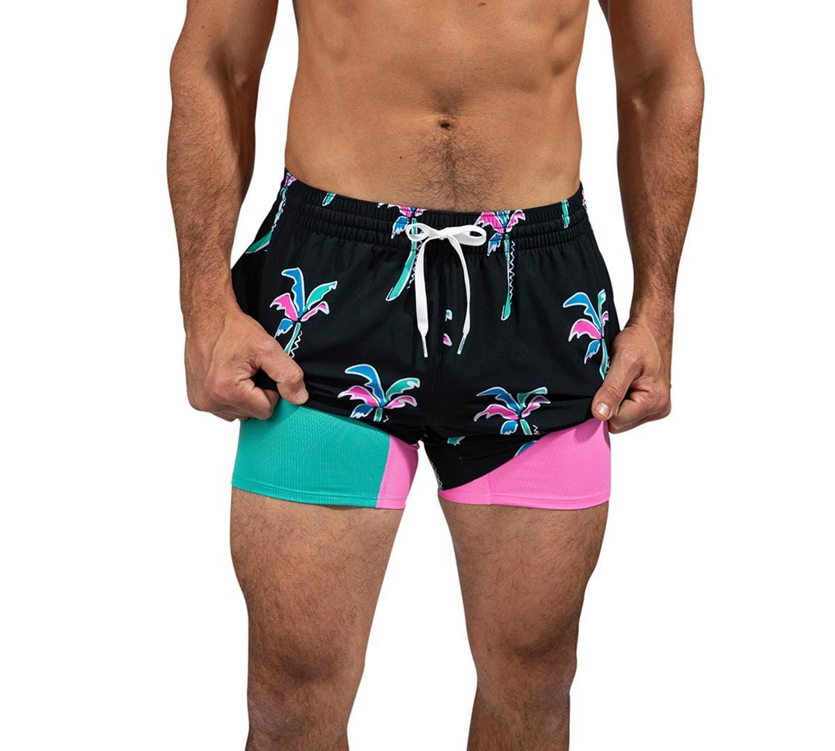 Chubbies Mens The Havana Nights Quick-Dry 5-1/2 Swim Trunks with Boxer Brief Liner Product Image