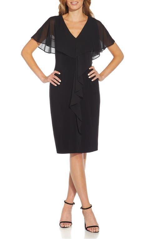 Adrianna Papell Jersey Chiffon Ruffle Dress Product Image