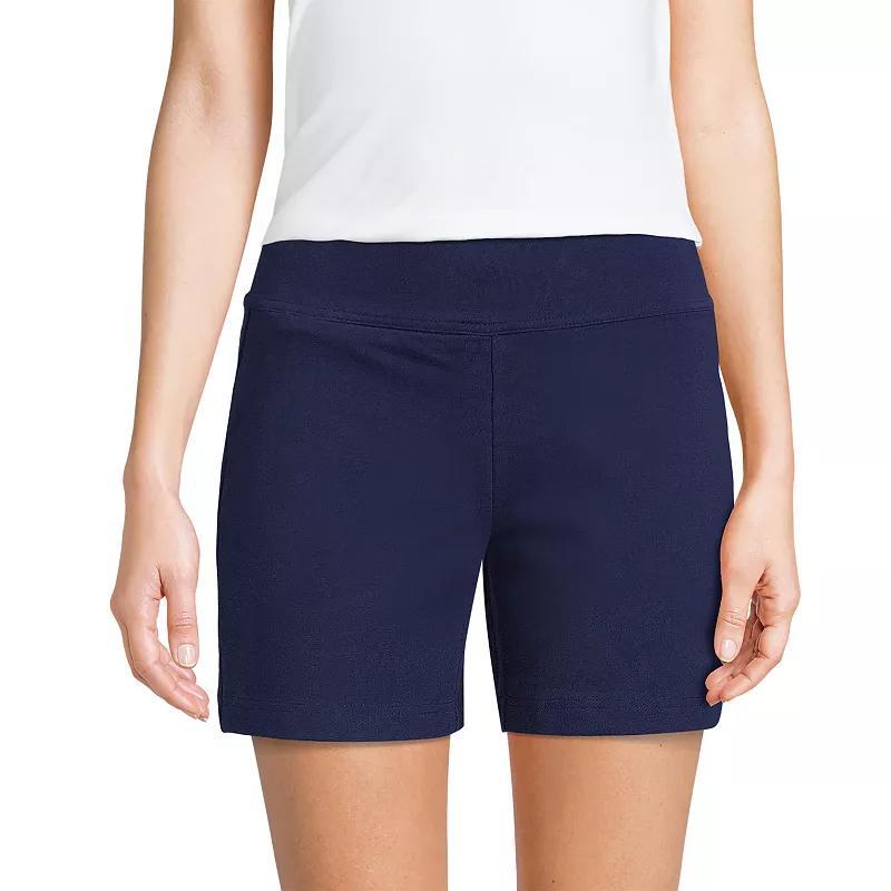 Womens Lands End Starfish 7-in. Midrise Pull-On Shorts Product Image