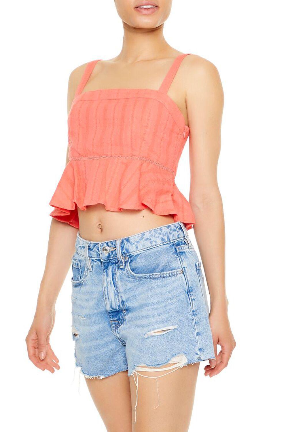 Striped Peplum Crop Top | Forever 21 Product Image