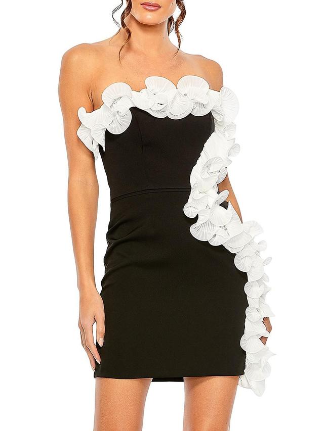 Womens Strapless Ruffle Minidress Product Image