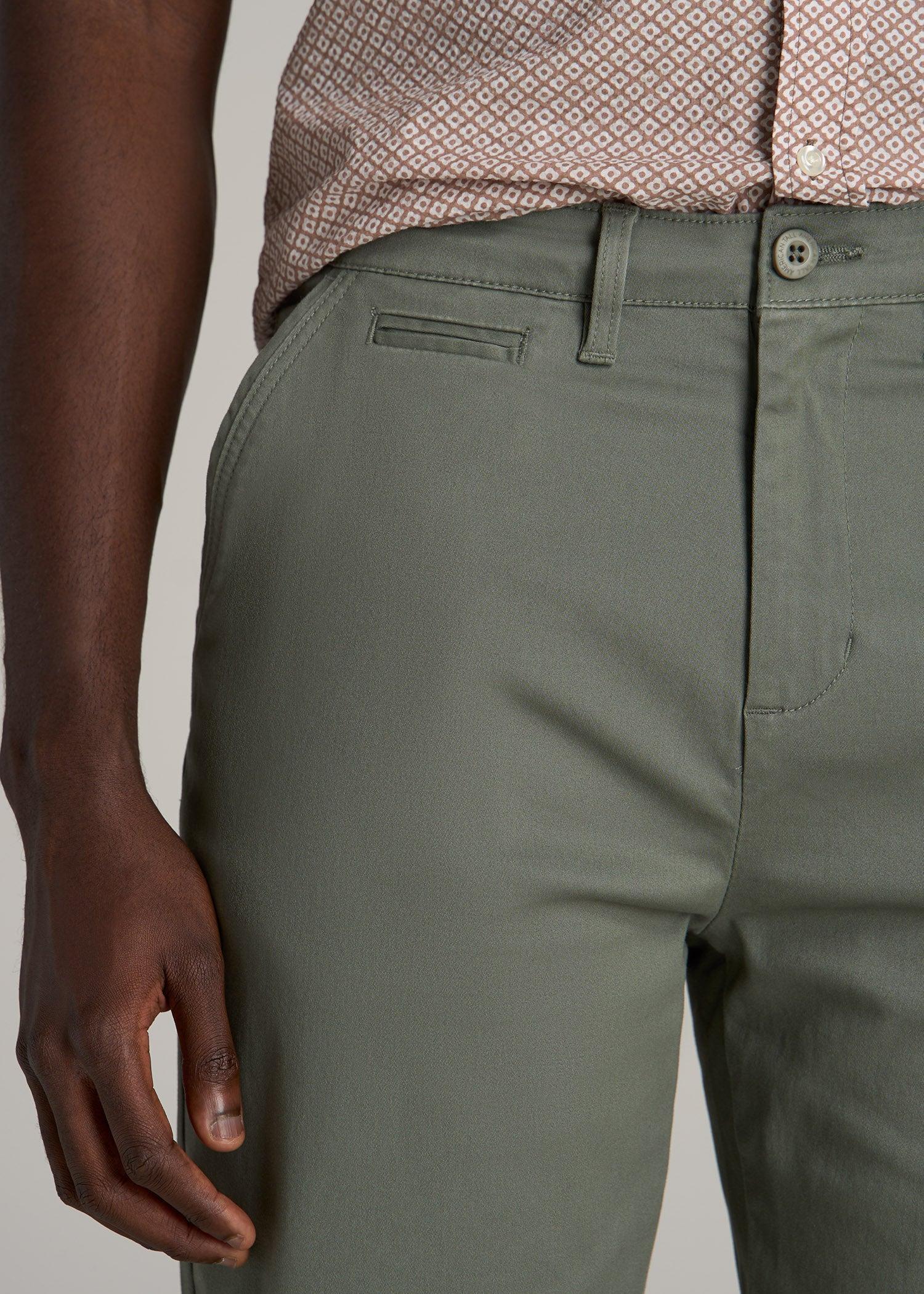 Chino Shorts for Tall Men in Wreath Green Product Image