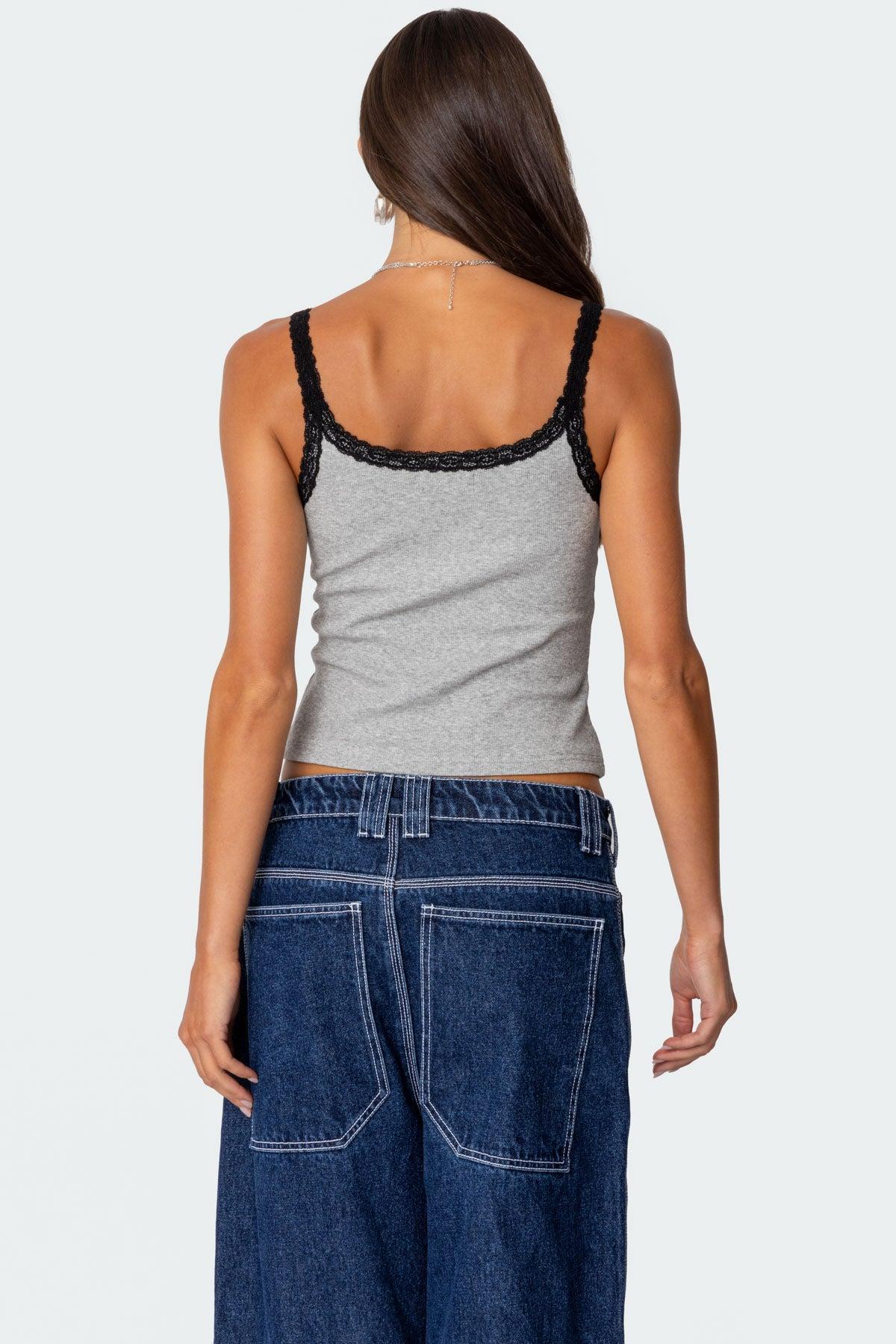 Jude Lacey Ribbed Tank Top Product Image