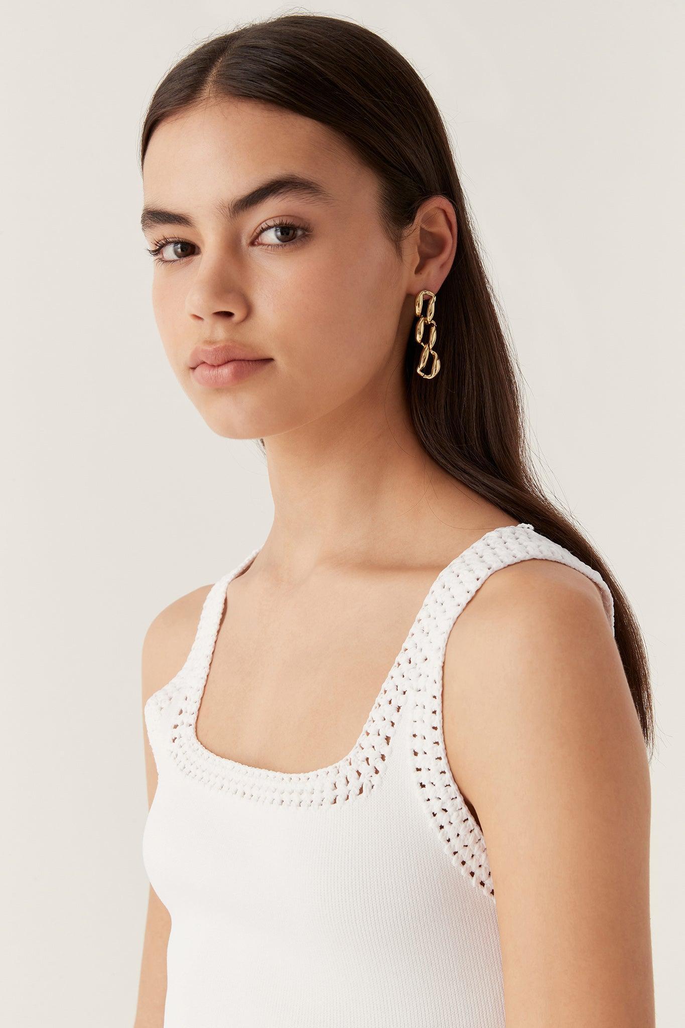 Paloma Mini Chain Drop Earring Product Image