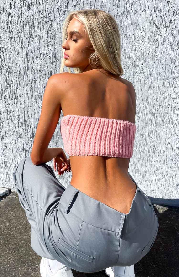 Debbie Pink Knit Bandeau Product Image