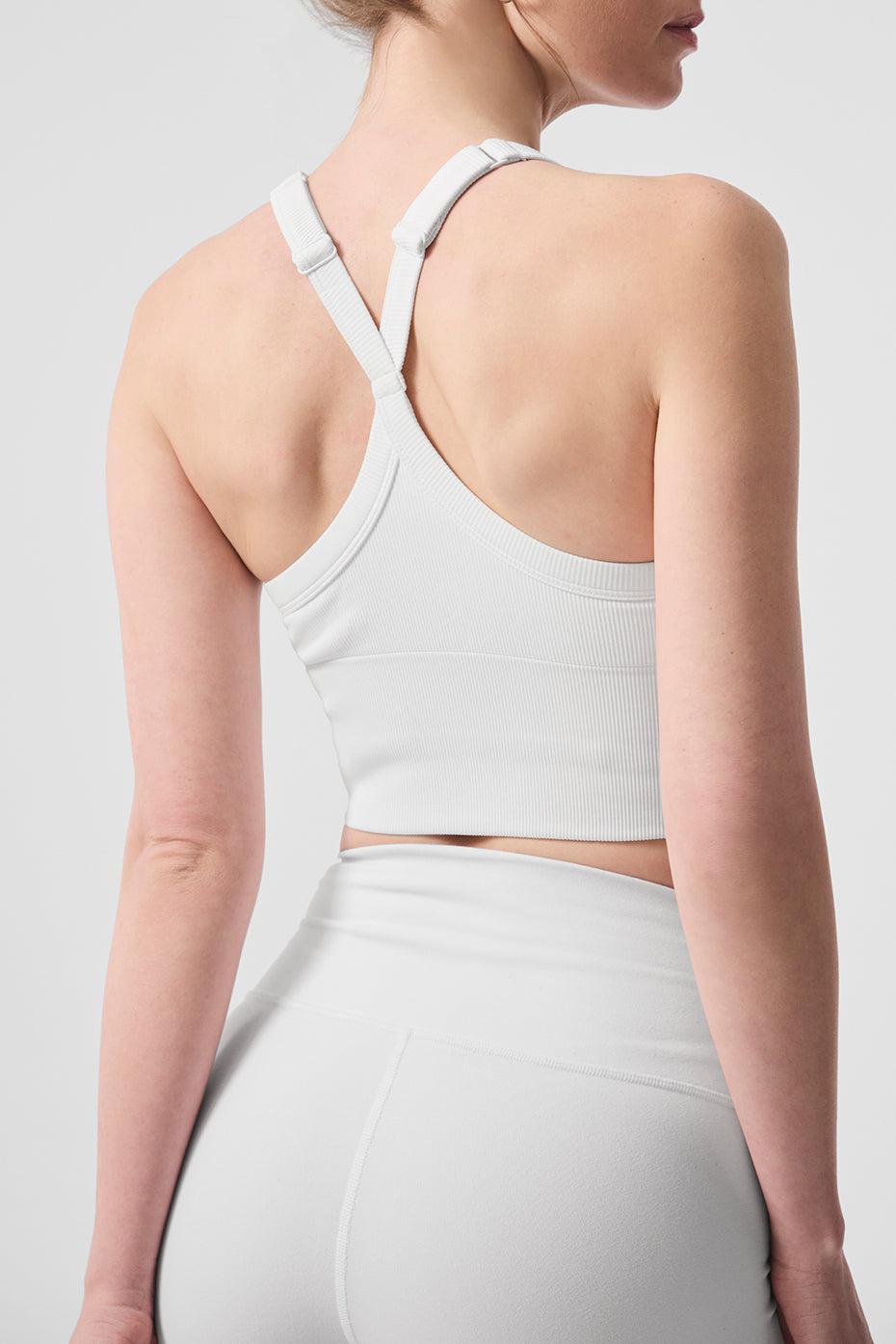 Seamless Ribbed Favorite Bra Tank - White Female Product Image