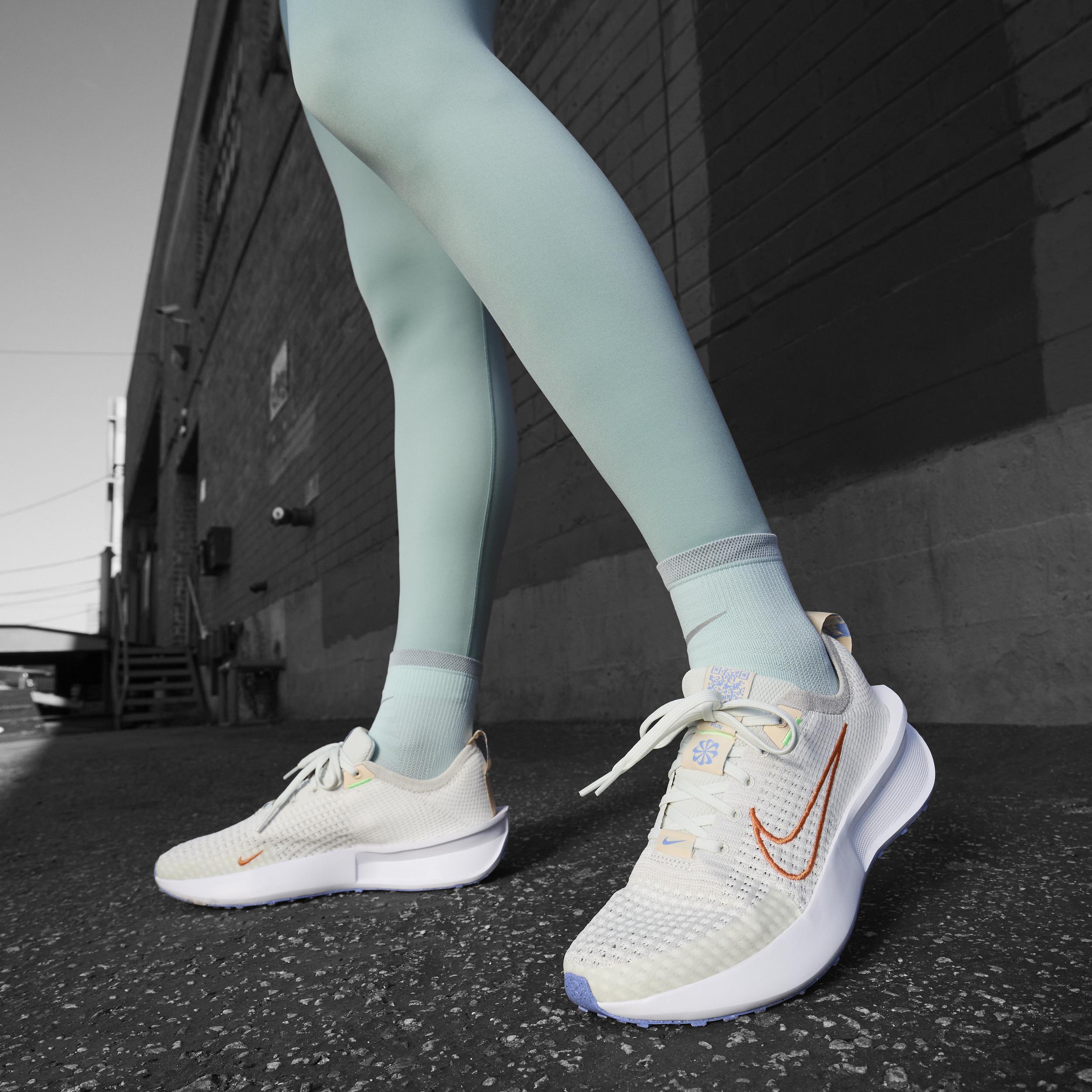 Nike Womens Nike Interact Run - Womens Running Shoes White/Saturn Gold/Dusty Cactus Product Image