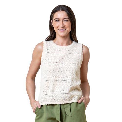 Hope & Henry Womens Organic Sleeveless Crochet Sweater Tank product image