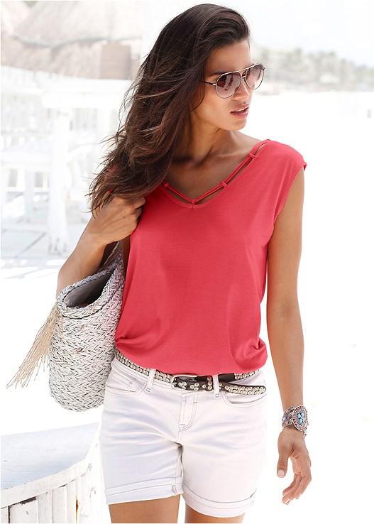 V-Neck Cut-Out Top Product Image