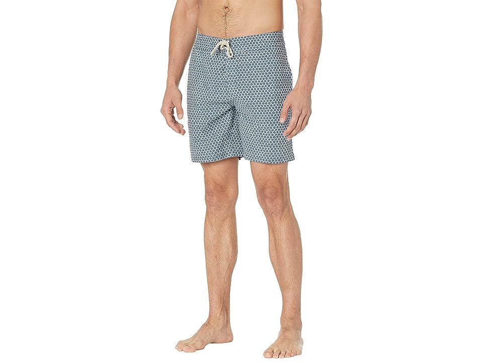 Faherty Classic Boardshorts 7 (Fish Scale Batik) Men's Swimwear Product Image