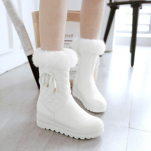 Faux Fur Trim Short Boots Product Image