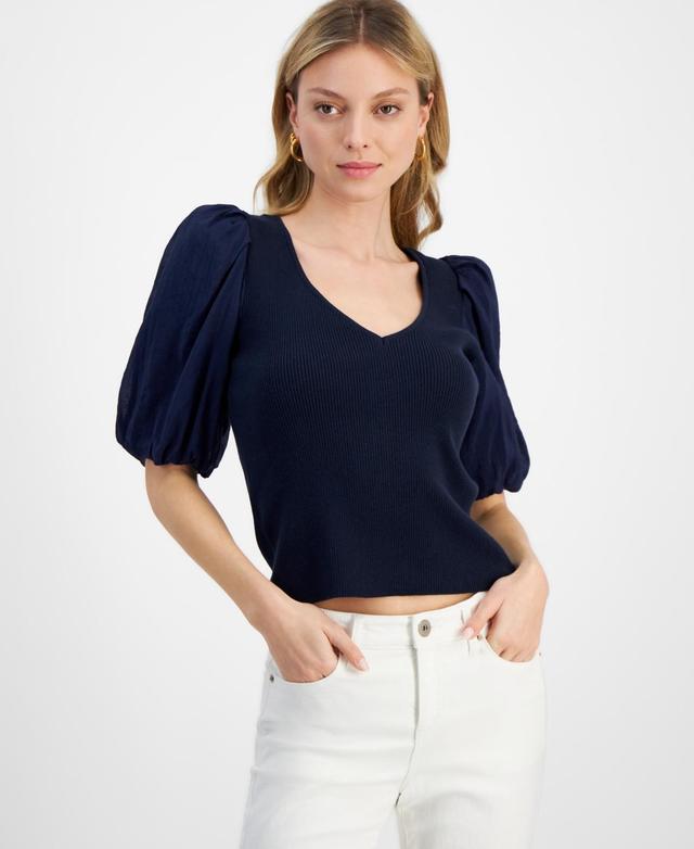 Lucy Paris Womens Barra Mixed-Media Top Product Image