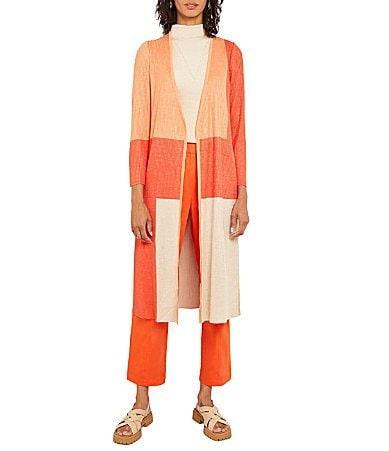 Womens Long Colorblocked Cardigan Product Image