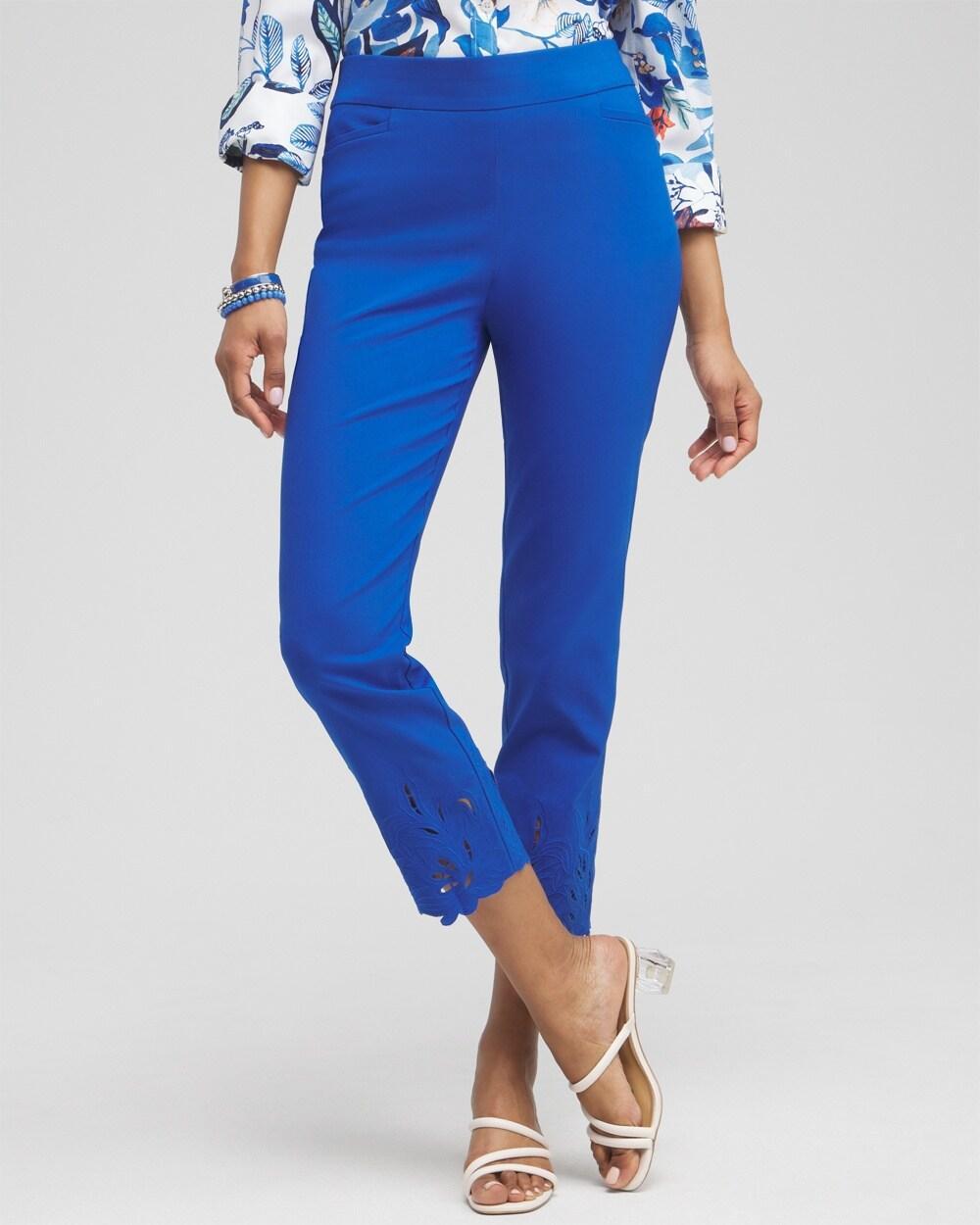 Brigitte Embroidered Slim Cropped Pants Product Image